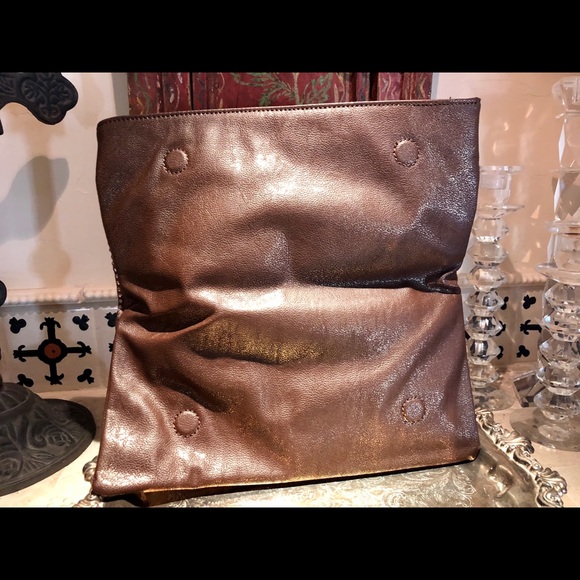 BCBGeneration Bronze Foldover Clutch - Picture 4 of 5